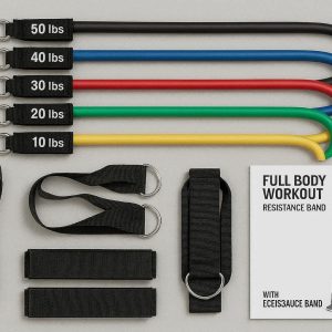 Full Body Workout Resistance Bands Kit with Door Anchor and Guide