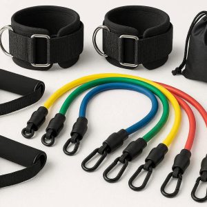 Ankle Resistance Bands Set for Leg Workouts and Physical Therapy